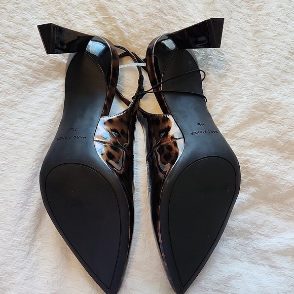 Marc Fisher Brown Leopard Print Heels - Picture 5 of 8